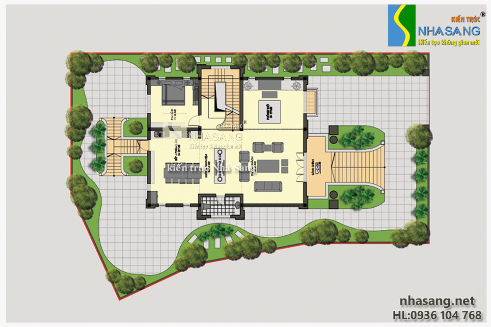 mẫu thiết kế nhà biệt thự kiểu pháp 3 tầng đẹp